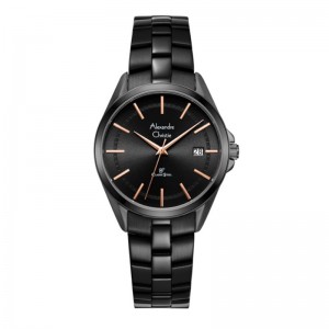 Alexandre Christie AC 8652 Full Black Rosegold Tick LDBIPBARG